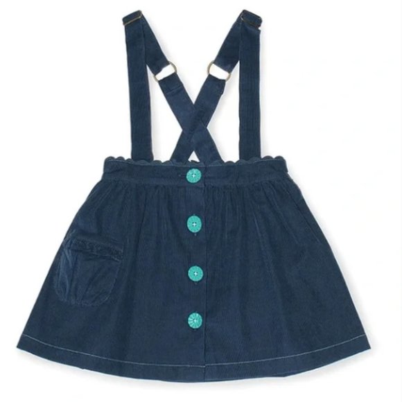 Matilda Jane Outfit Like a Melody Skirtall & Matching Bow Blue SZ 4 NEW